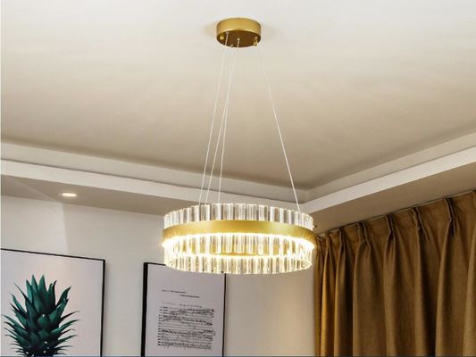 ROHS Dining Room Luxury LED Ceiling Lights Fixtures Electroplated Hardware Body
