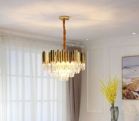 ODM Modern Hanging Crystal Pendant Chandelier Lights AC85V To 265V