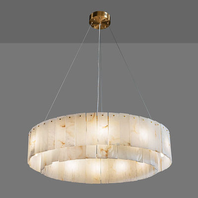 G9 Modern Alabaster Chandelier Decorative Ceiling Hanging Lights For Office 1935lm