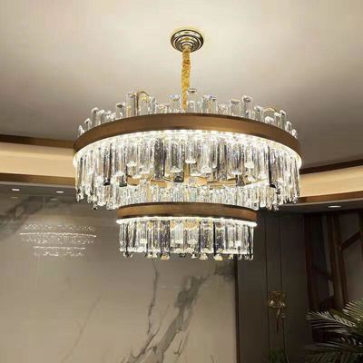 70W 150W Luxury Pendant Lights K9 Crystal Effect Round Pendant Chandelier