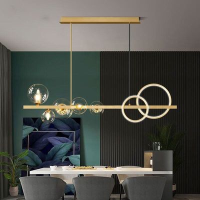 AC240V 6000K Nordic Modern Pendant Light Glass Sphere Pendant Lights For Dining Table