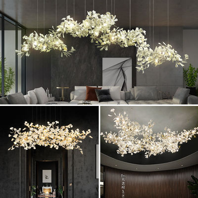 Modern Staircase Project Customized Pendant Lamp Fixtures AC85V To 265V 6000K