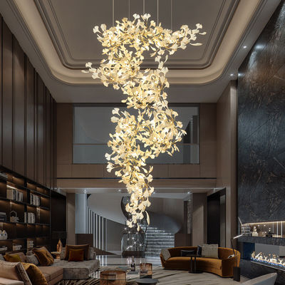 Modern Staircase Project Customized Pendant Lamp Fixtures AC85V To 265V 6000K