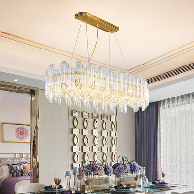 K9 Crystal E14 Luxury Pendant Lights Oval Shaped Ceiling Lights