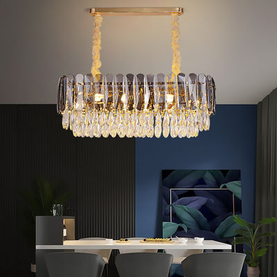 Translucent K9 Crystal Grand Chandelier E14 Hotel Ceiling Light