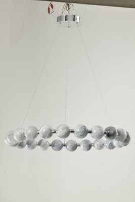 100V To 277V Indoor Modern Circular Ring Chandelier Pearl Necklace Chandelier