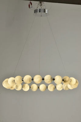 100V To 277V Indoor Modern Circular Ring Chandelier Pearl Necklace Chandelier