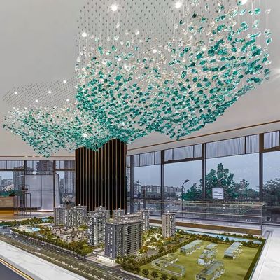 Lobby Crystal Round Shape Custom Chandelier Pendant Lamp K9