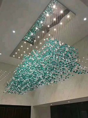 Lobby Crystal Round Shape Custom Chandelier Pendant Lamp K9