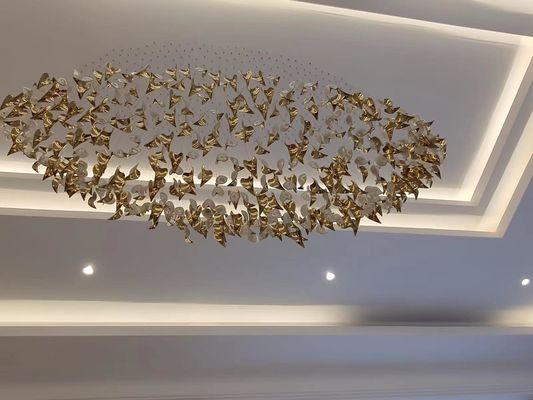 Fashion Creativity Leaf Shape Customized Pendant Lamp Extra Large Chandeliers