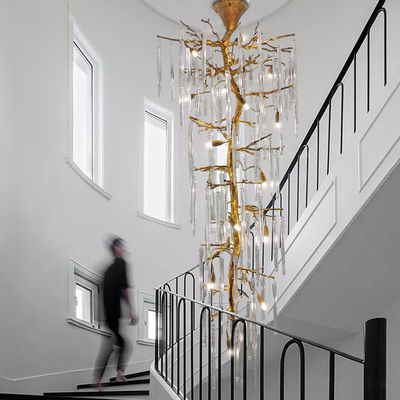 Stairwell Long Drop Custom Pendant Lights H65 Copper