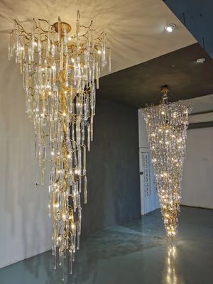 Stairwell Long Drop Custom Pendant Lights H65 Copper