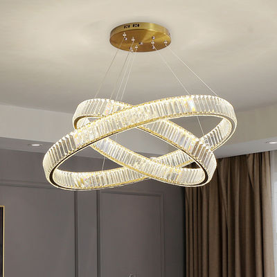 Multilayer High End Foyer Large Foyer Chandeliers Vertical Ring Pendant Light Rustproof