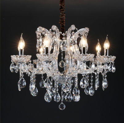 LED E14 Crystal Candle Chandelier 5 To 10m2 High Light Transmittance