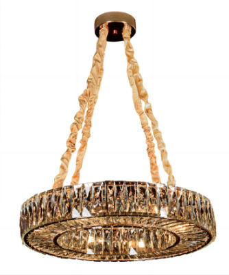Custom Smokey Gray Modern Crystal Chandelier Energy Saving