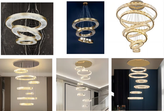 Adjustable Modern Circular Ring Custom Chandelier Dia 50cm / 19.7inch