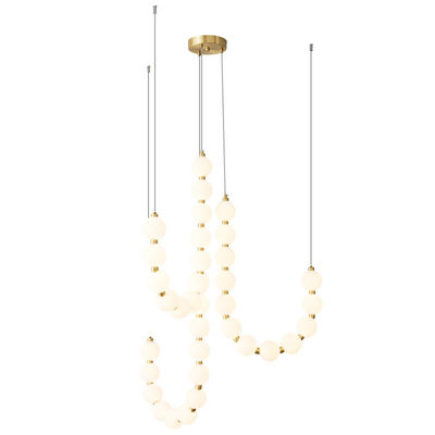 Custom Acrylic Lampshade Pendant Lamps With H65 All Copper Ceiling Plate