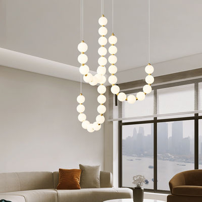 Custom Acrylic Lampshade Pendant Lamps With H65 All Copper Ceiling Plate