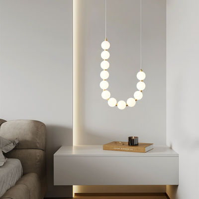 Custom Acrylic Lampshade Pendant Lamps With H65 All Copper Ceiling Plate