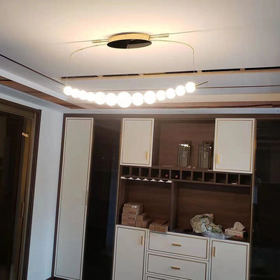 LED Aluminum Painting Gold Pearl Dining Room Chandelier 30W