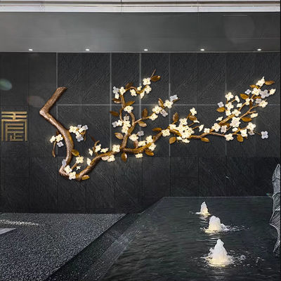 All Copper Light Luxury Large Wall Lamp Hotel Lobby Background Wall Decorative Sconces