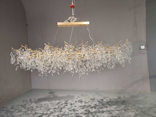 E14 LED Crystal Pendant Chandelier Lights Adjustable Color Temperature