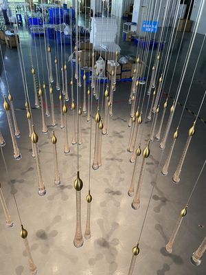 Nordic Duplex Building Light Luxury Crystal Creative Water Drop Chandelier