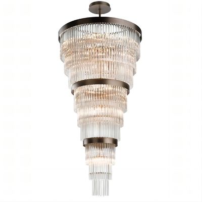 Nordic Purple Crystal Chandelier Lighting For Staircase Hotel Custom Wedding Large Lobby