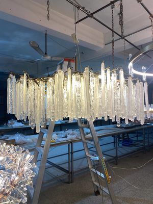 Nordic Creative Ice Block Chandelier Luxury Crystal Chandelier Lamps