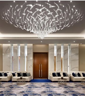 Large Scale Commercial Chandeliers Luxury Glass Chandelier For Conference Centers