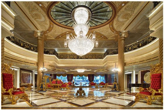 Non Standard Engineering Center Hall Large Chandeliers For Duplex Villa