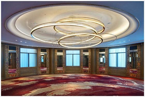 High End Places Round Gold Large Foyer Chandelier Customized Lighting Solutions
