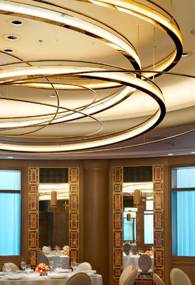 High End Places Round Gold Large Foyer Chandelier Customized Lighting Solutions