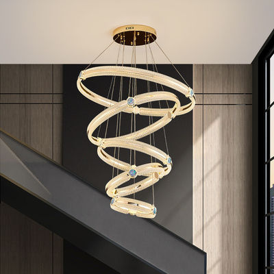 Romantic Acrylic Lampshade Modern Ring Custom Chandelier Soft And Non Glaring