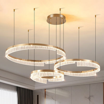 Transparent PMMA Acrylic Lampshade LED Chandelier Rust Resistant