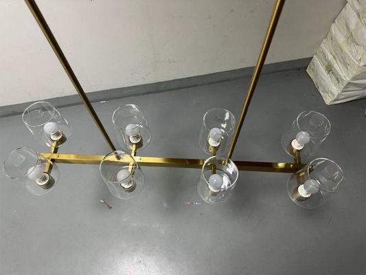 42in 8 Light Contemporary Gold Island Chandelier Lighting Home Foyer Entryway