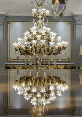 High Quality Large Flower Chandelier For Grand Foyer Dining Room High-End Commercial Space