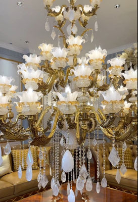 High Quality Large Flower Chandelier For Grand Foyer Dining Room High-End Commercial Space