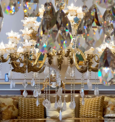 High Quality Large Flower Chandelier For Grand Foyer Dining Room High-End Commercial Space