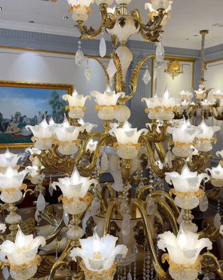 High Quality Large Flower Chandelier For Grand Foyer Dining Room High-End Commercial Space