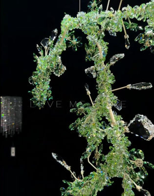 Unique Green Crystal Flower Chandeliers Light For Fantastic Place