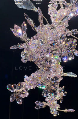 Unique Green Crystal Flower Chandeliers Light For Fantastic Place