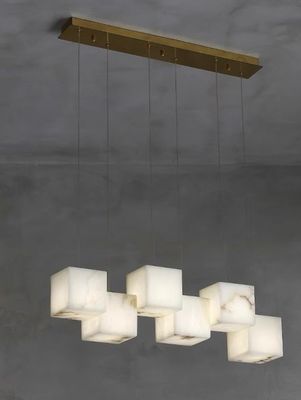 Custom Luxury Alabaster Chandelier Modern Style Villa High Ceiling Hotel Lobby Spiral Staircase Chandelier