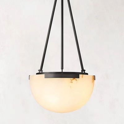 Antique Hotel Decoration Eggs Shape Natural Cloud Stone Chandelier