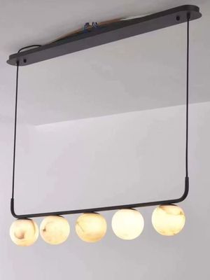 Wholesale Iron Modern Restaurant Pendant Lamp For Bedroom Bedside Dinning Room Luxury Alabaster Marble Ball Pendant Light
