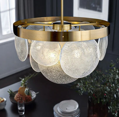 Wholesale Modern Indoor Minimalist Round LED Pendant Lamp Restaurant Decoration Drop Lights Nordic Luxury Glass Pendant Light