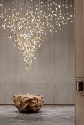 Custom Hanging Lights Staircase Long Luxury 110V Led Honeycomb Light Deformable Hanging Modular Light