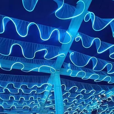 White Light S Strip Wedding Ceiling Curtain For Dance Hall Wedding Event Party Hall Decor With Led Light Strip