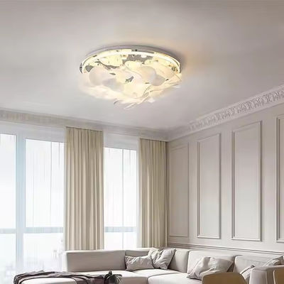 Nordic Simple Light French Living Room Bedroom Ceiling Light Modern Cream Creative Personality Lotus Leaf Designer Room Light
