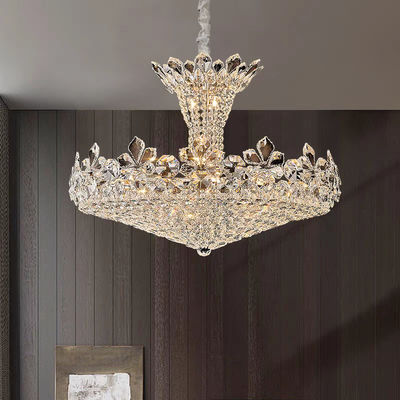 Lamp Crown Crystal Lamp Bright Living Room Dining Room Villa Hotel Crystal Chandelier